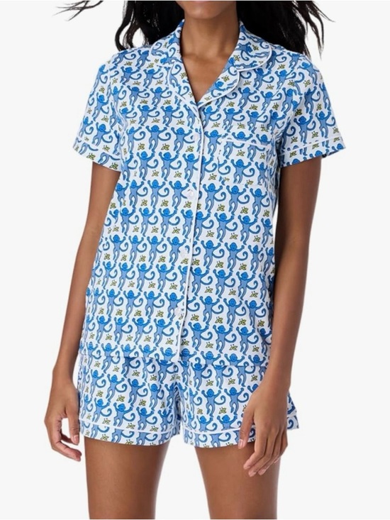 Roller Rabbit Other - Roller Rabbit Blue Monkey-Print Short Pajama Set size small